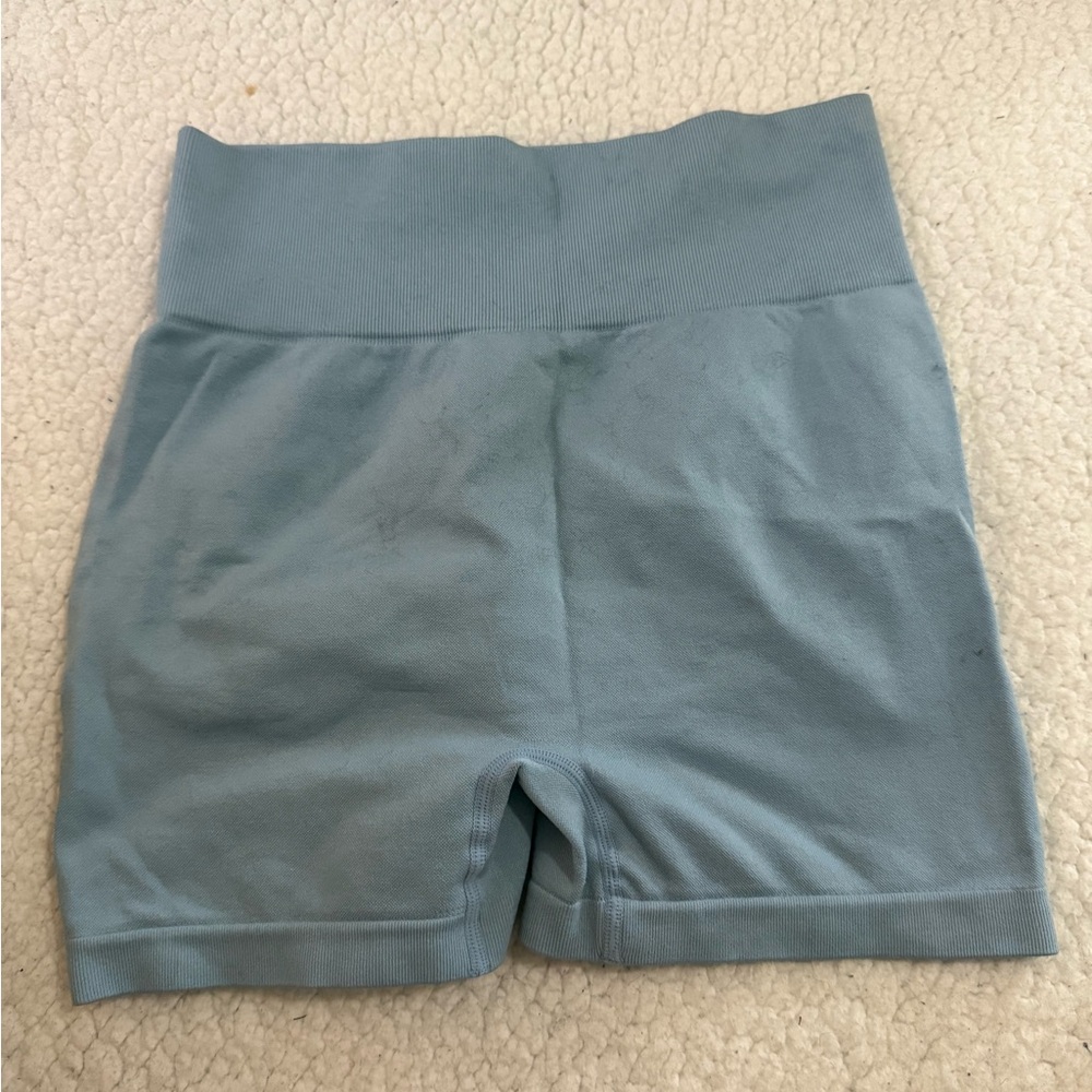 Women's Blue High-Waisted Shorts